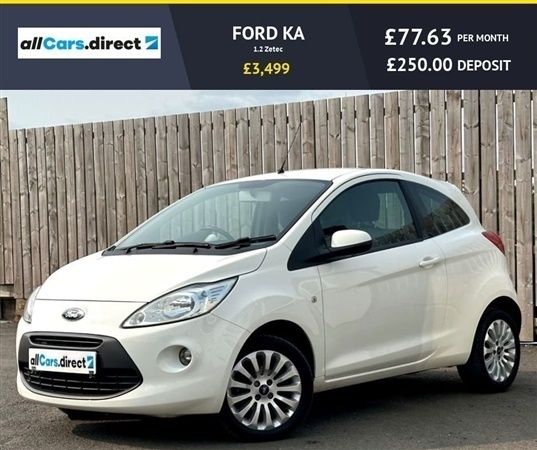 White Used 2014 Ford Ka Zetec Hatchback | £3,499 (Expensive) - Image 1/1