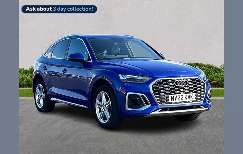 Blue Used 2022 Audi Q5 Sportback S-Line SUV | £32,740 (Good price) - Image 1/4