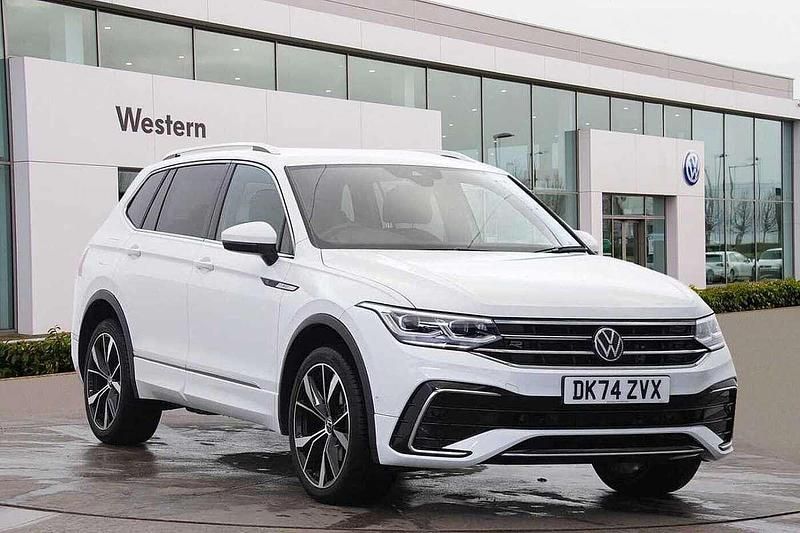 White Used 2024 VW Tiguan Allspace R-line SUV | £37,999 (Expensive) - Image 1/4