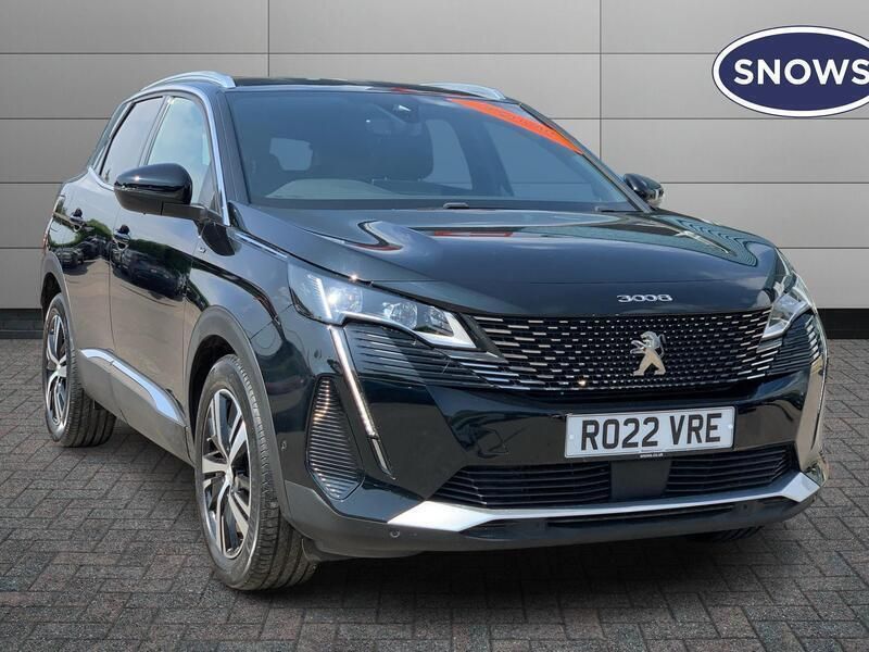 Black Used 2022 Peugeot 3008 GT SUV | £19,368 (Good price) - Image 1/4