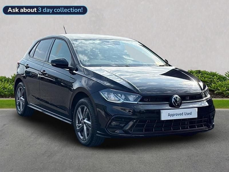Black Used 2024 VW Polo R-line Hatchback | £19,852 (Fair price) - Image 1/4