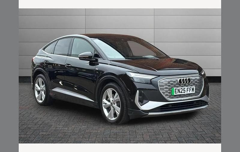 Black Used 2025 Audi Q4 Sportback e-tron S-Line SUV | £36,500 - Image 1/4