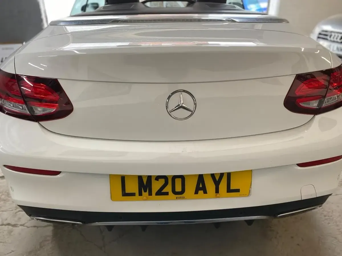 Used Mercedes C200 AMG line 198 HP (145 kW) 2020 White Cabriolet