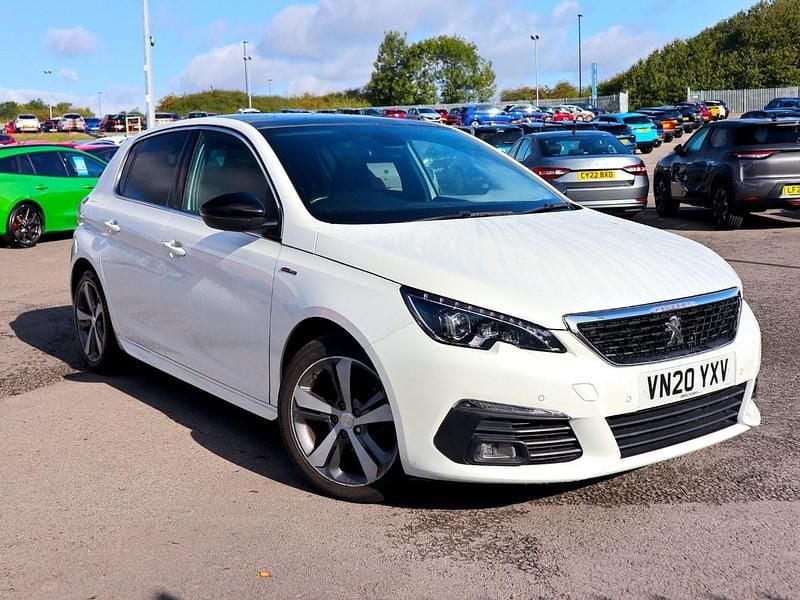 White Used 2020 Peugeot 308 GT-line Hatchback | £9,989 (Fair price) - Image 1/4