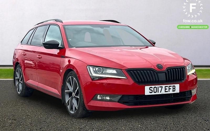 Used Skoda Superb SportLine 190 HP (139 kW) 2017 Red Estate
