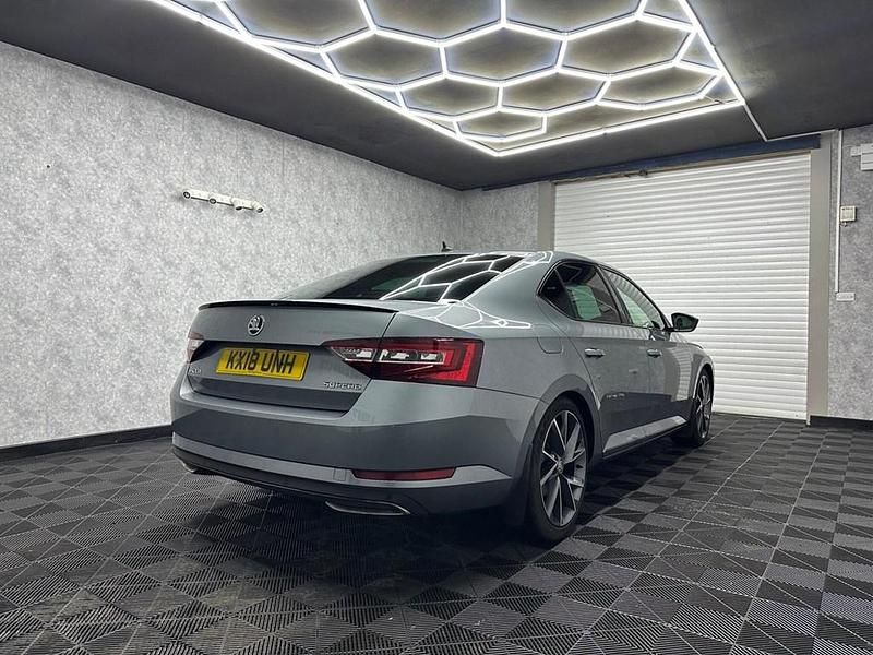Used Skoda Superb SportLine 190 HP (139 kW) 2018 Grey Hatchback