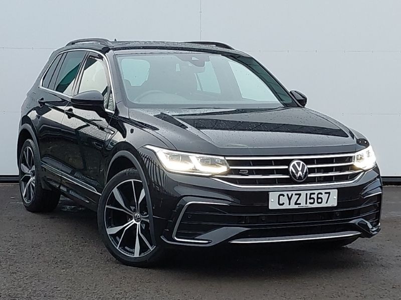 Black Used 2023 VW Tiguan R-line Edition SUV | £30,498 (Fair price) - Image 1/4