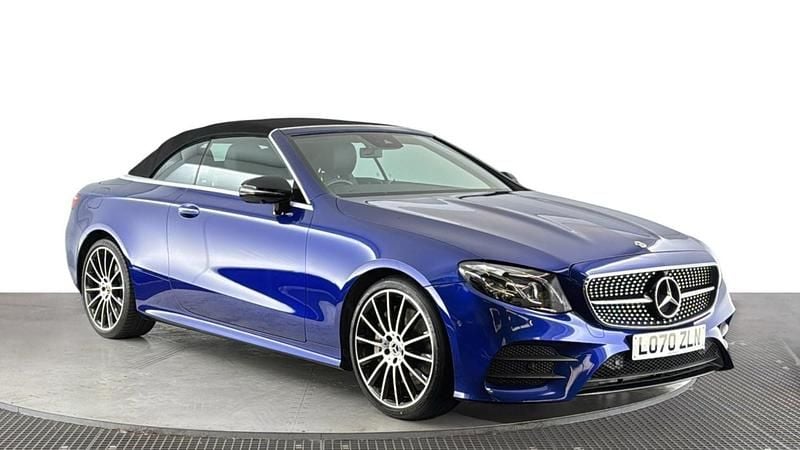 Used Mercedes E350 AMG Line Premium Plus 313 HP (230 kW) 2021 Blue Cabriolet