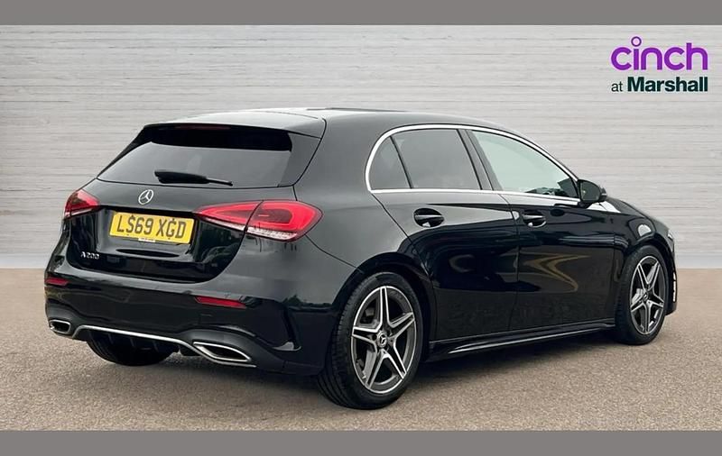 Used Mercedes A200 AMG line 161 HP (118 kW) 2019 Black Hatchback