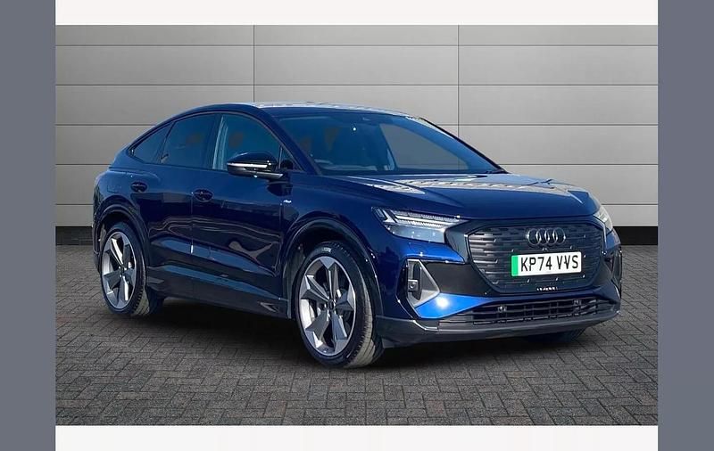 Blue Used 2024 Audi Q4 Sportback e-tron Black Edition SUV | £36,295 - Image 1/4