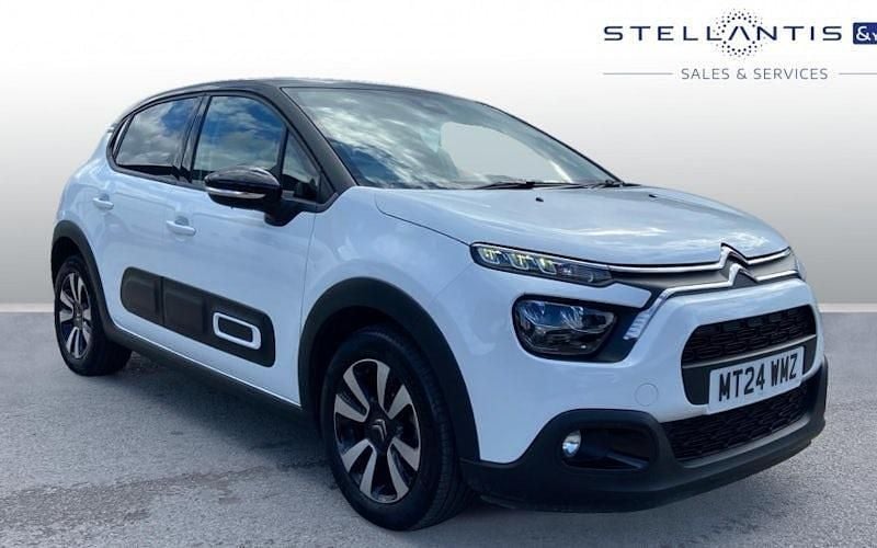 White Used 2024 Citroën C3 PureTech Hatchback | £12,339 (Fair price) - Image 1/4