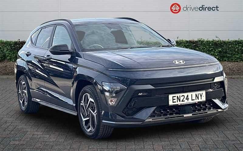 Pearl denim blue Used 2024 Hyundai Kona N Line SUV | £23,290 (A bit pricey) - Image 1/4