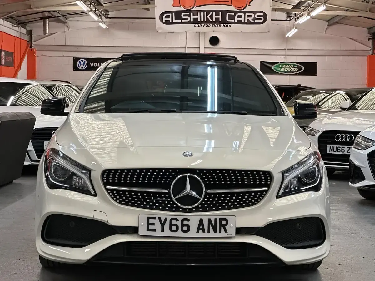 Used Mercedes CLA220 AMG line 177 HP (130 kW) 2016 White Coupe