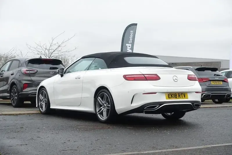 Used Mercedes E220 AMG Line Premium Plus 191 HP (140 kW) 2018 White Cabriolet