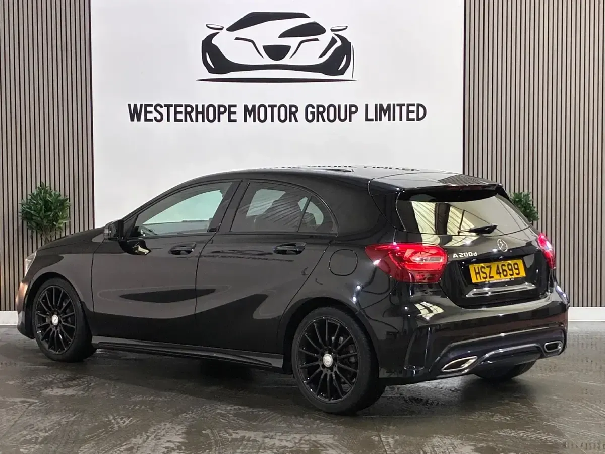 Used Mercedes A200 AMG line 2016 Black Hatchback