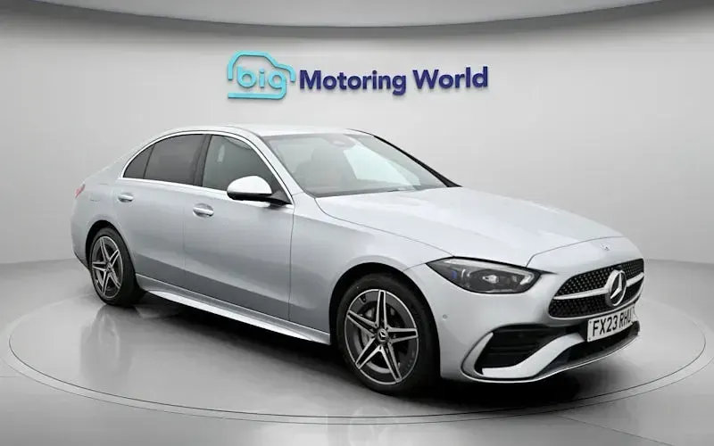 Used Mercedes C300e AMG line 313 HP (230 kW) 2023 Silver Sedan
