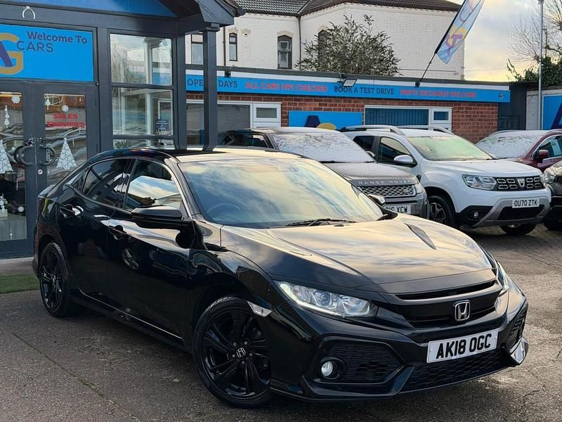 Black Used 2018 Honda Civic SR Hatchback | £8,780 (Fair price) - Image 1/4