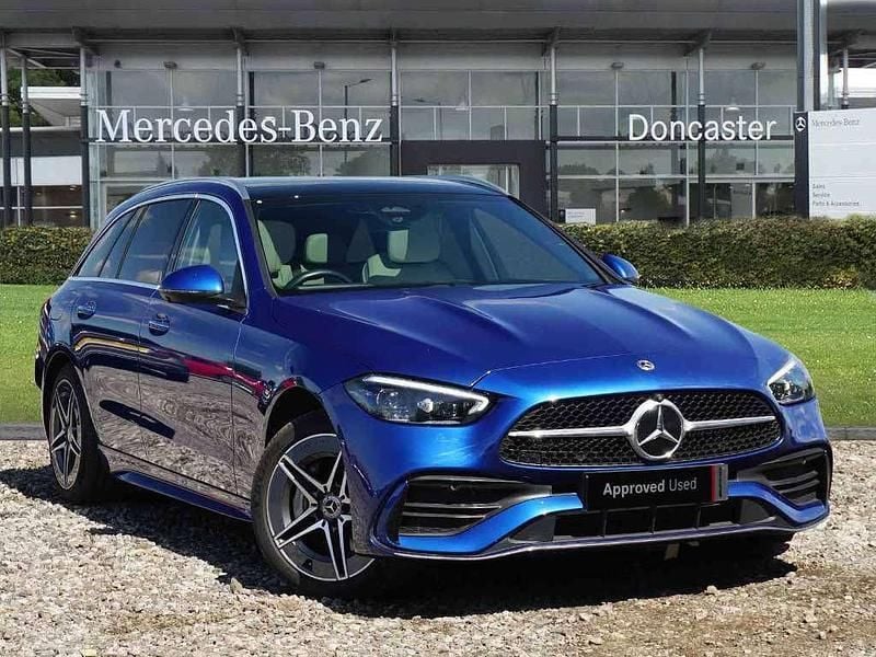 Silver Used 2024 Mercedes C300e AMG Line Premium Plus Estate | £37,995 (Fair price) - Image 1/4