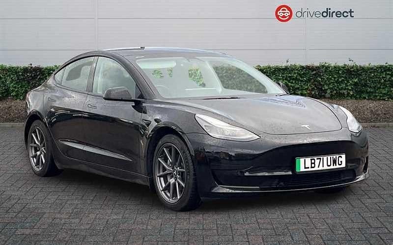 Black Used 2021 Tesla Model 3 Standard Range Sedan | £18,154 (Fair price) - Image 1/4