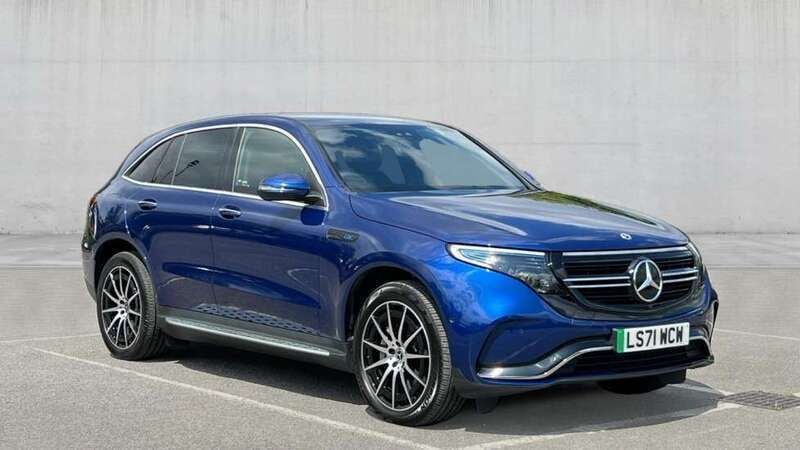 Brilliant blue metallic Used 2021 Mercedes EQC400 AMG line SUV | £29,980 (A bit pricey) - Image 1/4