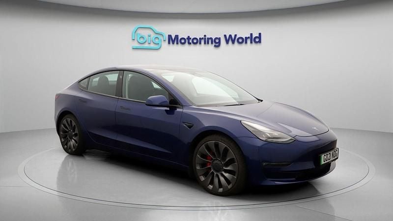 Blue Used 2021 Tesla Model 3 Performance Sedan | £21,000 (Good price) - Image 1/4
