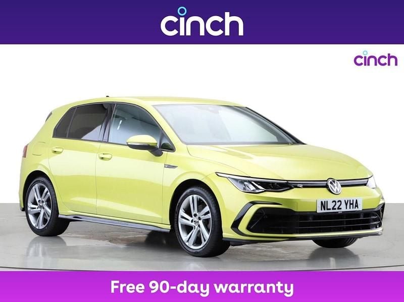 Yellow Used 2022 VW Golf VIII R-line Hatchback | £19,299 (Good price) - Image 1/3