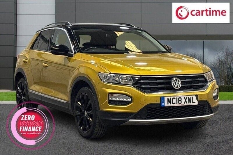 Yellow Used 2018 VW T-Roc Design SUV | £12,990 (Fair price) - Image 1/3