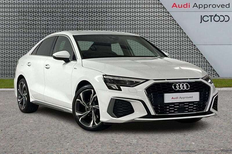 White Used 2023 Audi A3 S-Line Sedan | £24,477 (Fair price) - Image 1/4