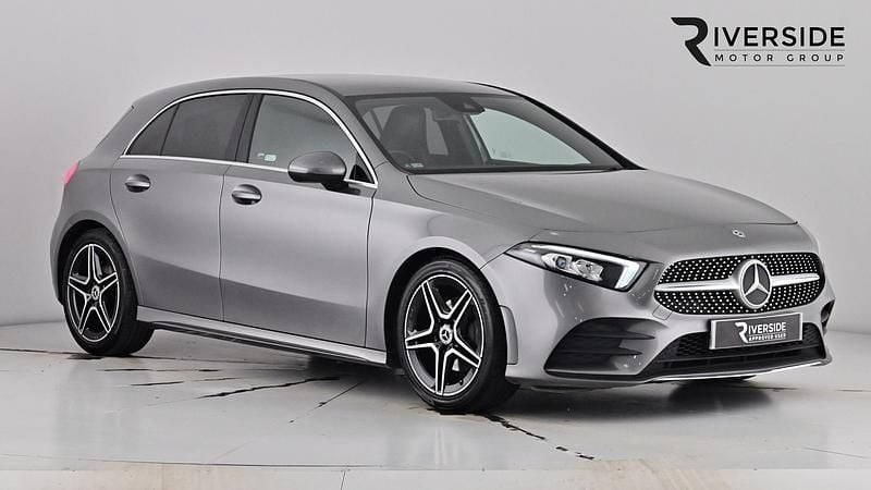 Mountain grey Used 2019 Mercedes A180 AMG line Hatchback | £13,395 (Good price) - Image 1/4