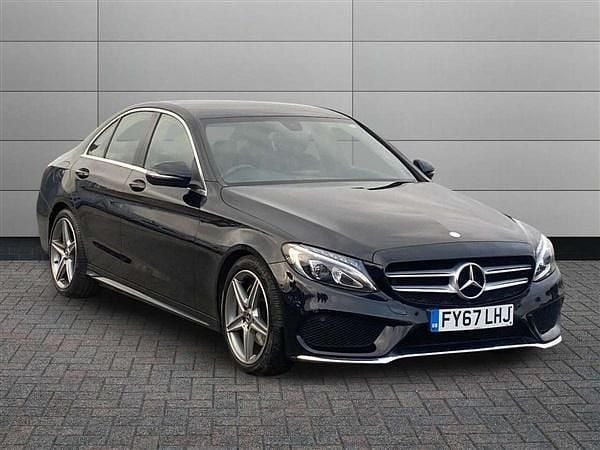 Black Used 2017 Mercedes C220 AMG line Sedan | £13,950 (Fair price) - Image 1/4
