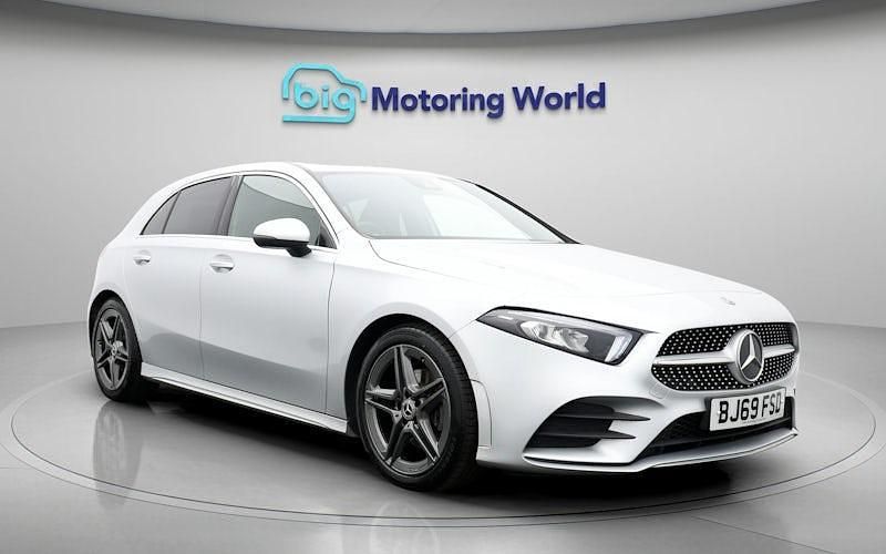 Used Mercedes A200 AMG line 163 HP (119 kW) 2019 Silver Hatchback