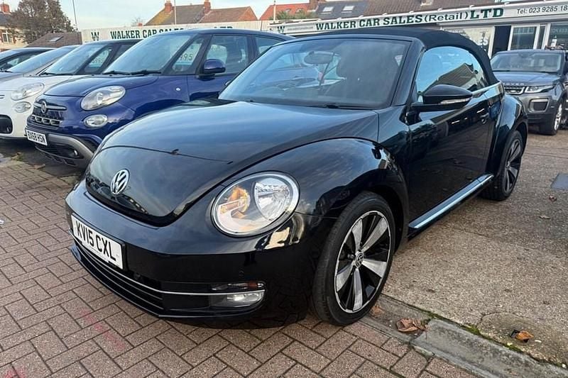Black Used 2015 VW Beetle Sportline Cabriolet | £9,995 (Good price) - Image 1/1