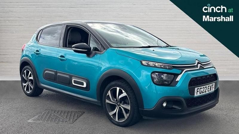 Blue Used 2022 Citroën C3 PureTech Hatchback | £11,717 (Fair price) - Image 1/4