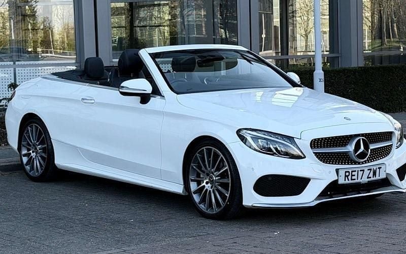 Used Mercedes C220 AMG Line Premium Plus 170 HP (125 kW) 2017 White Cabriolet