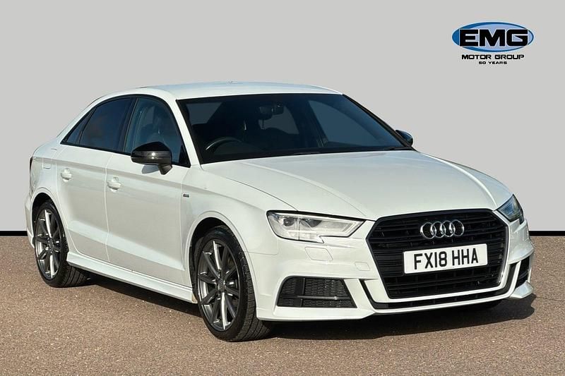 White Used 2018 Audi A3 Black Edition Sedan | £12,490 (Fair price) - Image 1/3