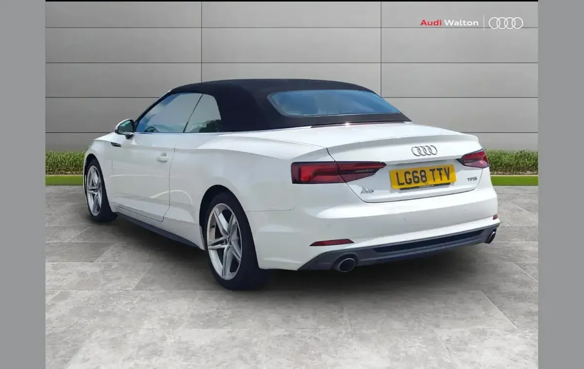 Used Audi A5 Cabriolet S-Line 187 HP (137 kW) 2018 White Cabriolet