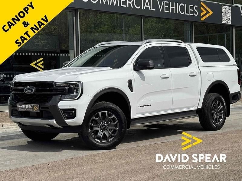 Frozen white (solid paint) Used 2023 Ford Ranger Wildtrack Pickup | £32,490 (Good price) - Image 1/3