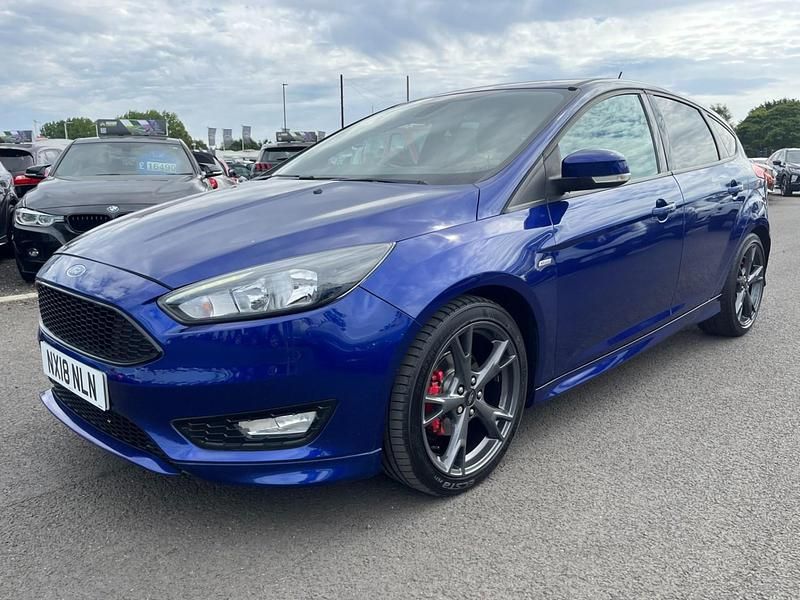 Blue Used 2018 Ford Focus ST-Line X Hatchback | £9,599 (Super price) - Image 1/4