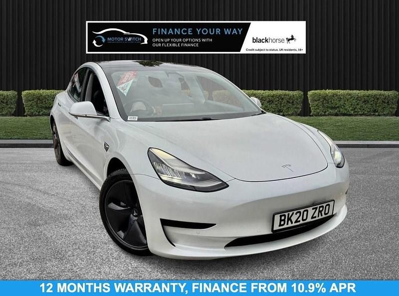 White Used 2020 Tesla Model 3 Standard Range Sedan | £15,995 (Good price) - Image 1/3