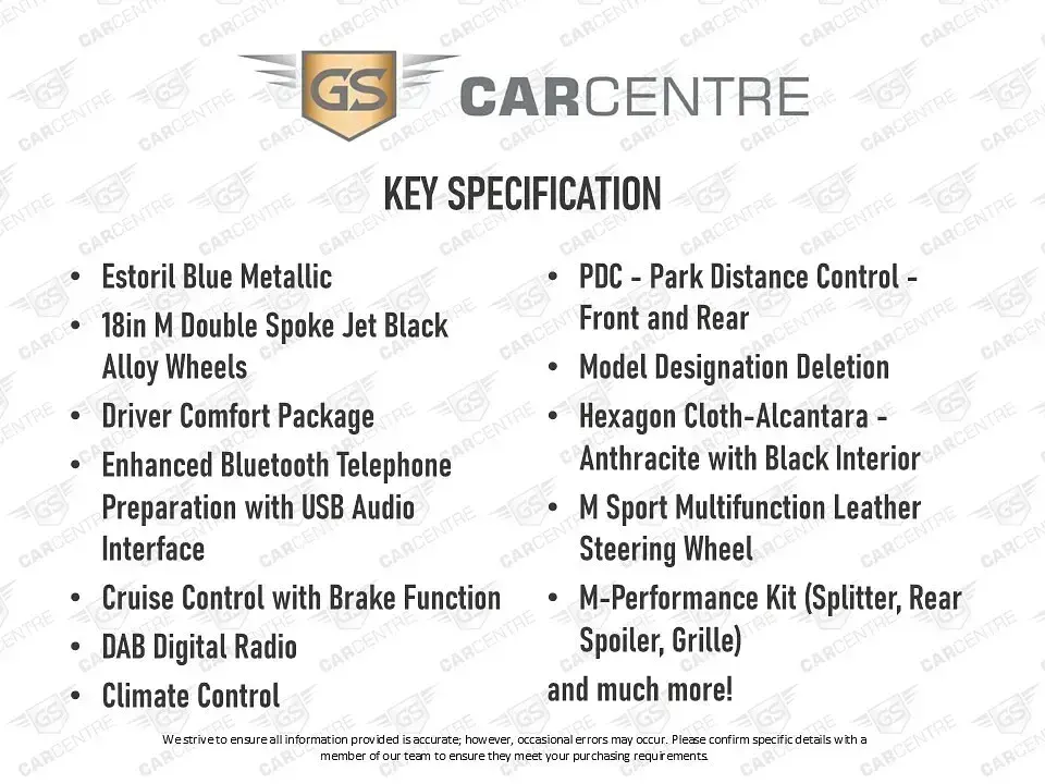 Used BMW 218 M Sport 2014 Blue Coupe
