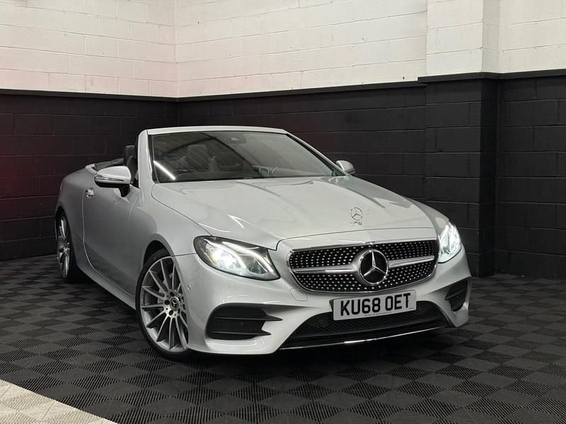 Used Mercedes E220 AMG Line Premium 194 HP (142 kW) 2018 Silver Cabriolet