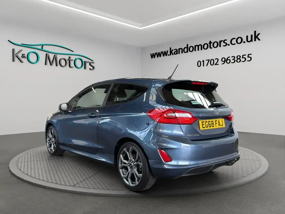 Begagnad Ford Fiesta ST-Line 125 HK (91 kW) 2019 Blå Halvkombi