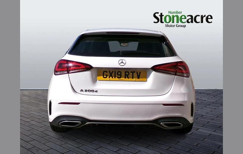 Used Mercedes A200 AMG line 150 HP (110 kW) 2019 White Hatchback