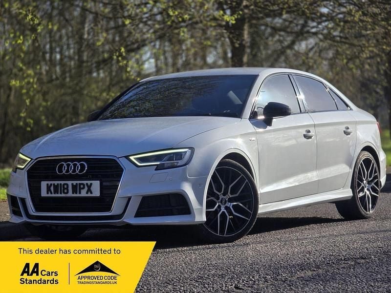 Used Audi A3 Black Edition 150 HP (110 kW) 2018 White Sedan