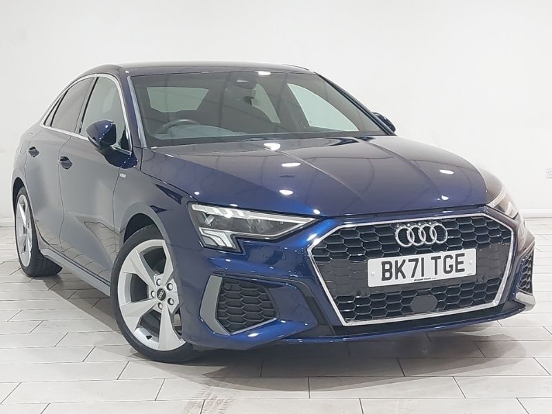 Blue Used 2021 Audi A3 S-Line Sedan | £23,998 (Fair price) - Image 1/4