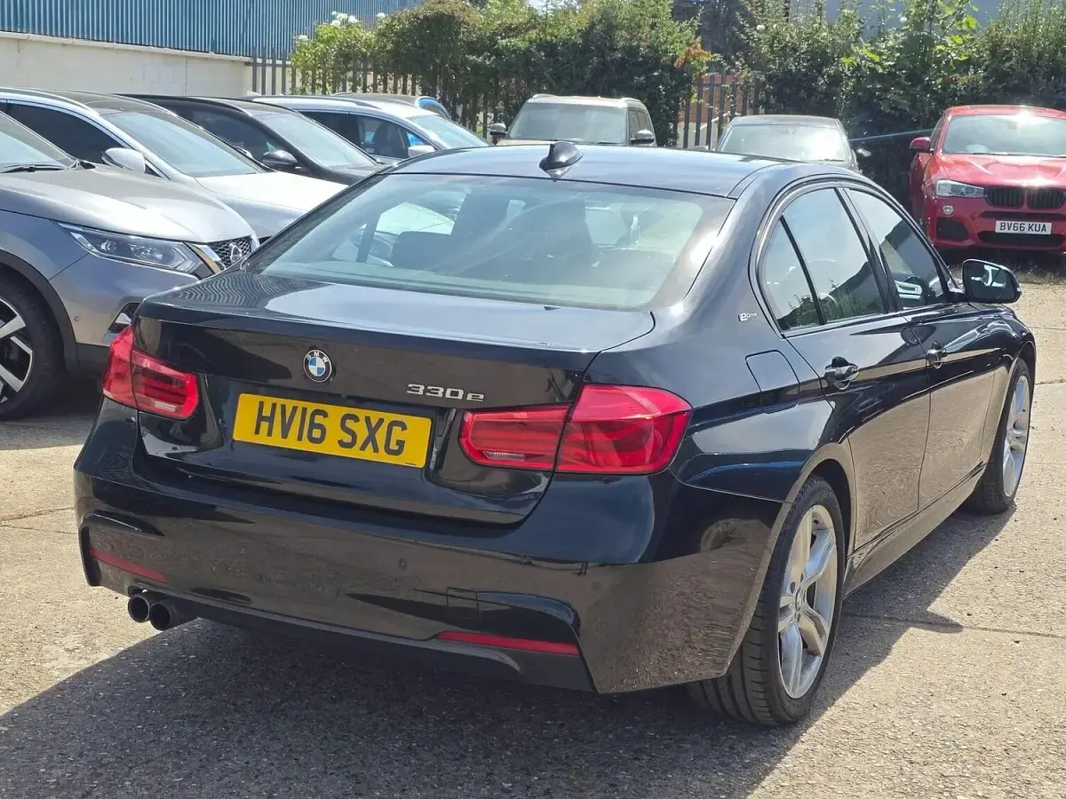 Used BMW 330e M Sport 252 HP (185 kW) 2016 Black Sedan