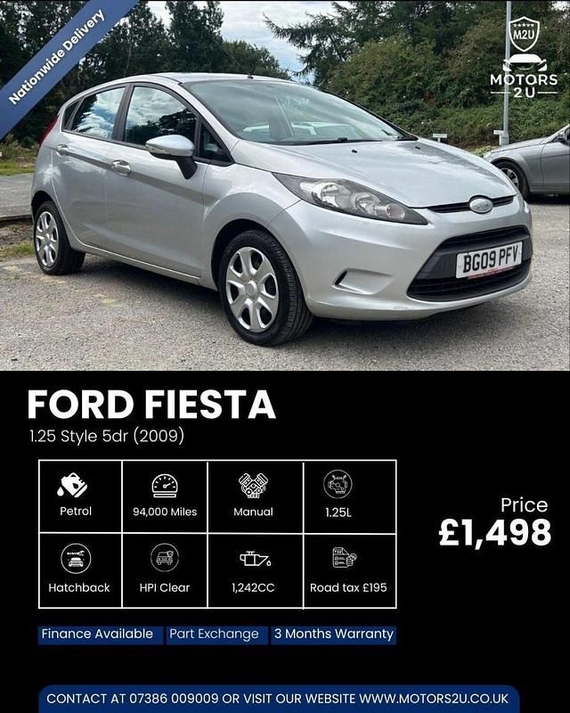 Silver Used 2009 Ford Fiesta Style Hatchback | £1,498 (Good price) - Image 1/4