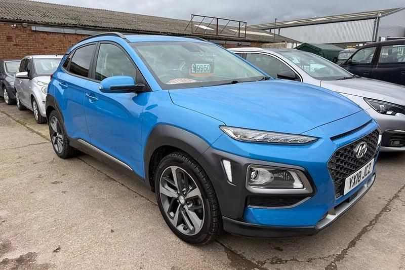 Used Hyundai Kona Premium 177 HP (130 kW) 2018 Blue SUV