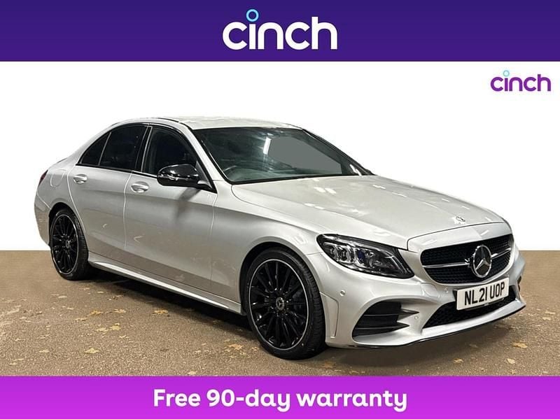 Silver Used 2021 Mercedes C220 AMG line Sedan | £22,349 (Fair price) - Image 1/3