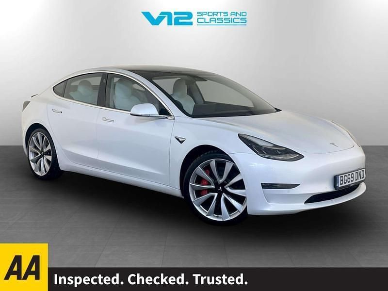 White Used 2019 Tesla Model 3 Performance Sedan | £13,195 (Fair price) - Image 1/2